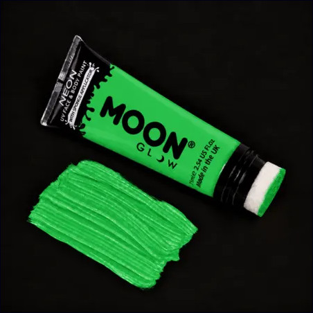 Maquillage fluo UV avec applicateur éponge - 75 ml - Vert
